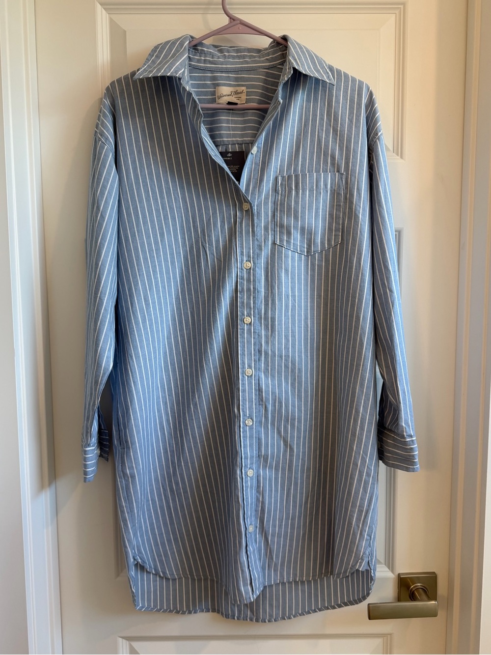 Universal Thread Stripes Button-Down Shirt Dress